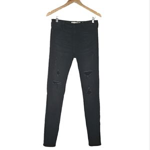 Hollister Black Distressed High Rise Super Skinny Jeans Size 9L Long 29W 32L‎